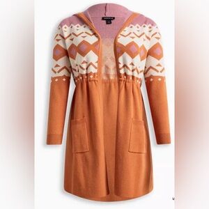 Torrid Everyday Plush Anorak Hooded Cinched Waist Sweater Womens Size 2